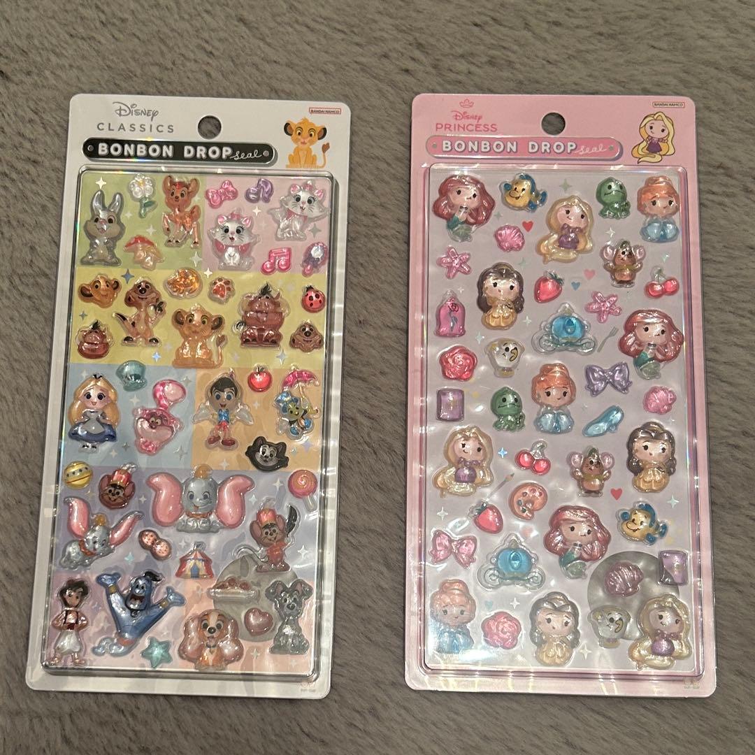 正規品 ボンボンドロップシール クラシック ディズニー プリンセス 2枚