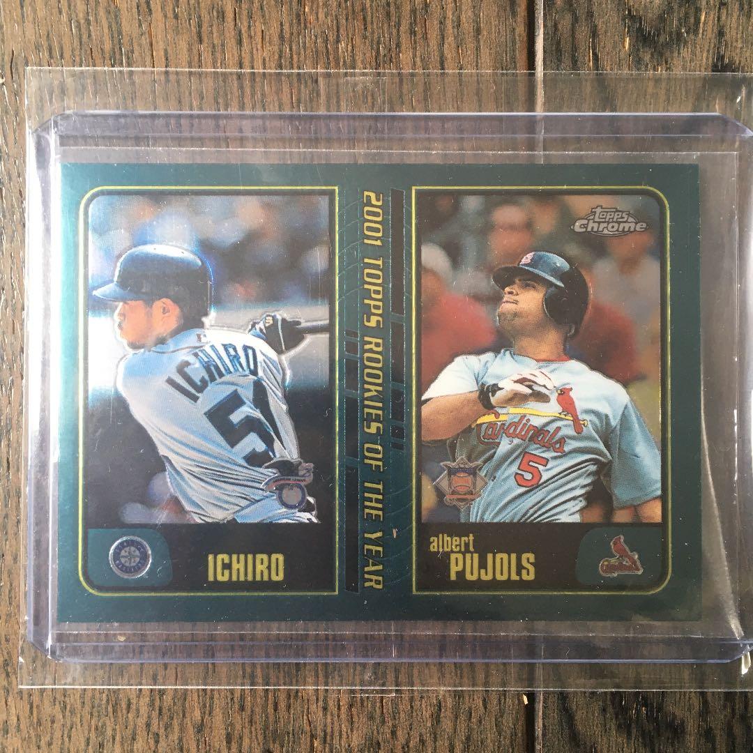 2001トップスクロームトレードのイチロー、プホルスのROYカードです 2001トップスクロームトレードのイチロー、プホルスのROYカードです