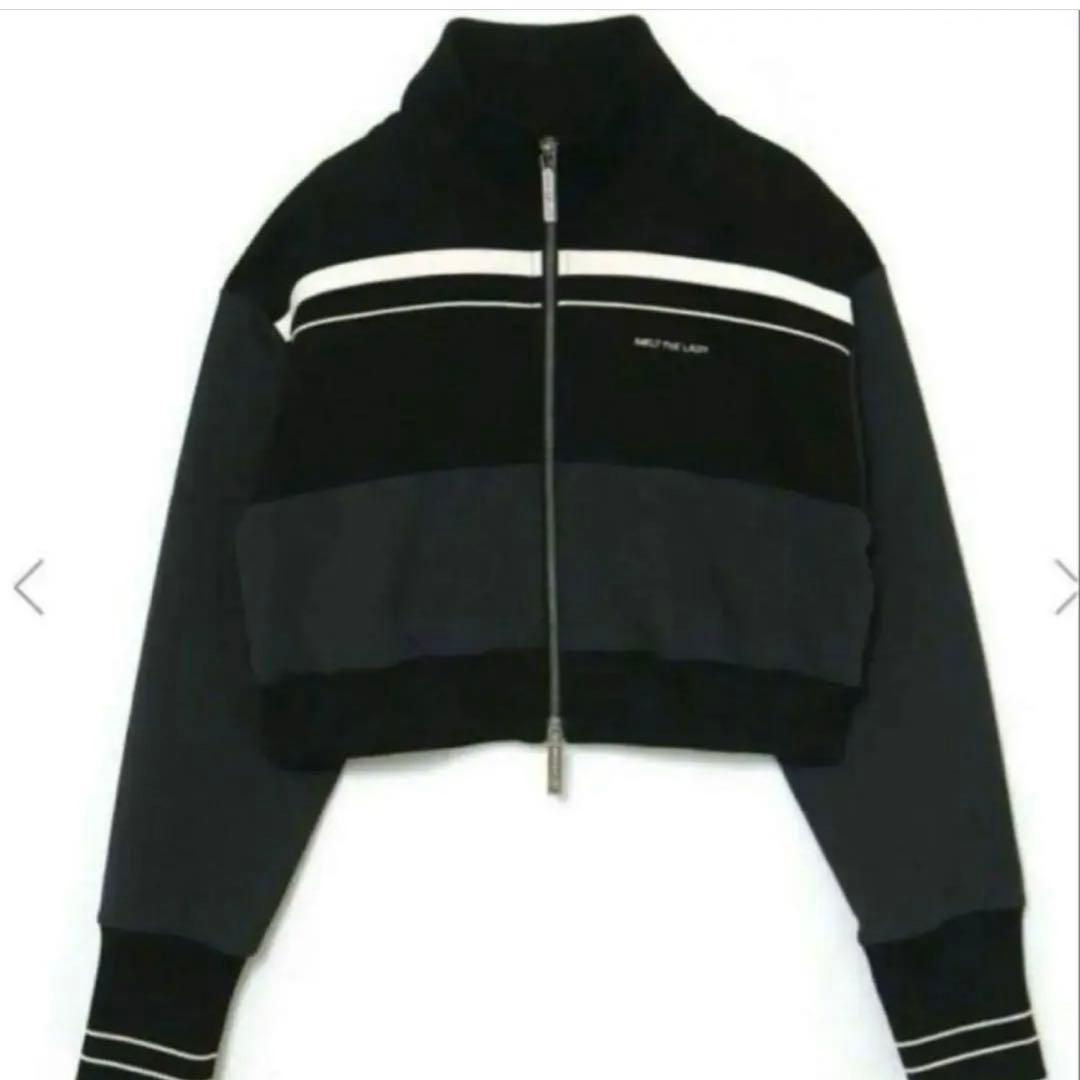 theredthread クロップドジャージ アディダス スリム クロップド トラックトップ - ブラック