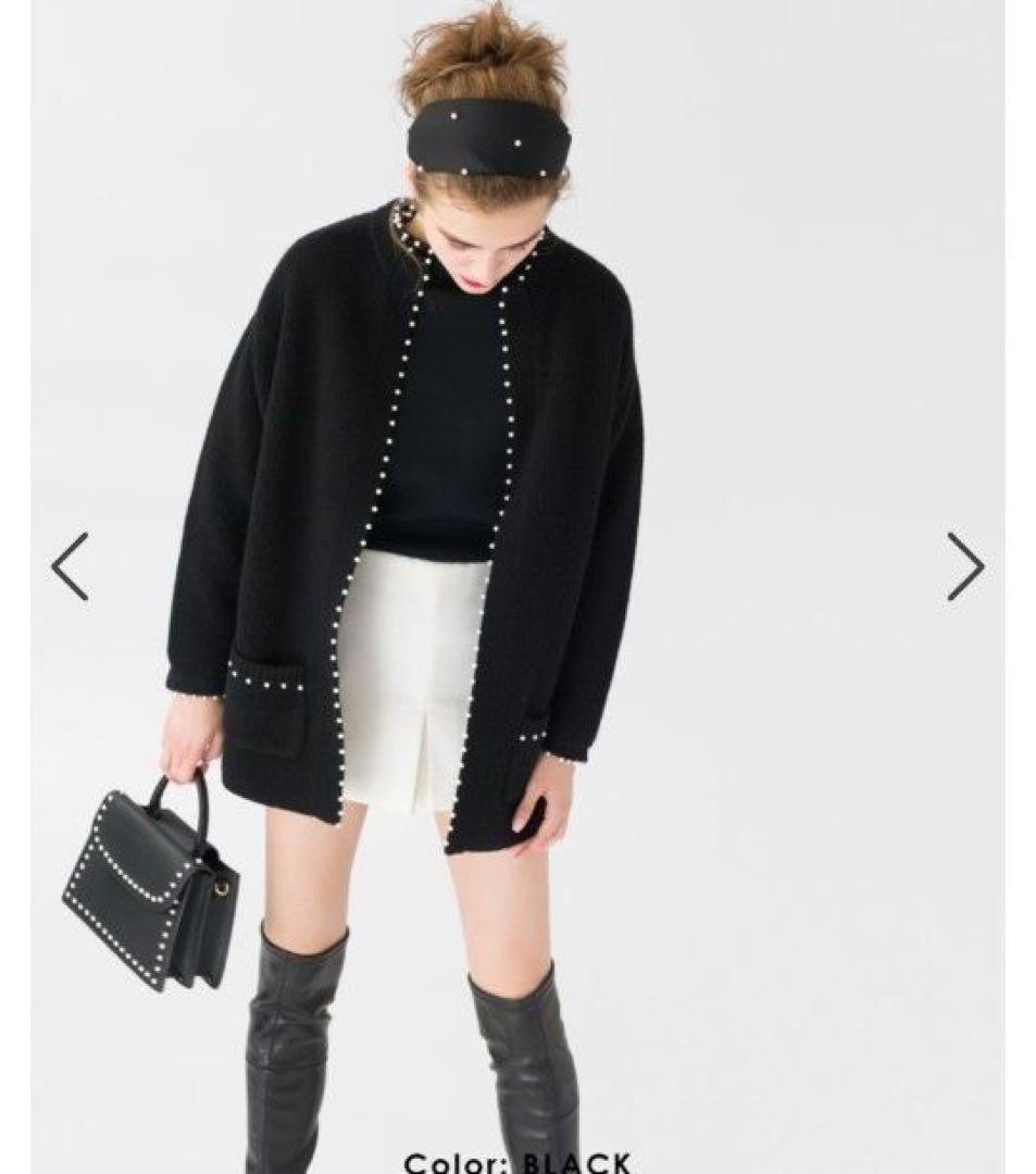 ツルバイマリコオイカワ　パールカーディガン　ロング丈 TSURU by Mariko Oikawa（ツルバイマリコオイカワ） カーディガン