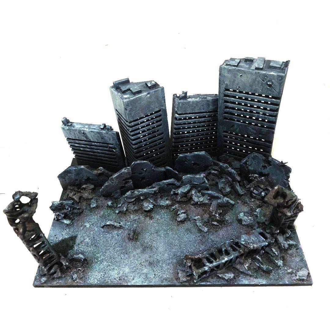 ジオラマ ベース ディスプレイ 戦場 ガンプラ 台座 廃ビル MG HG 都市