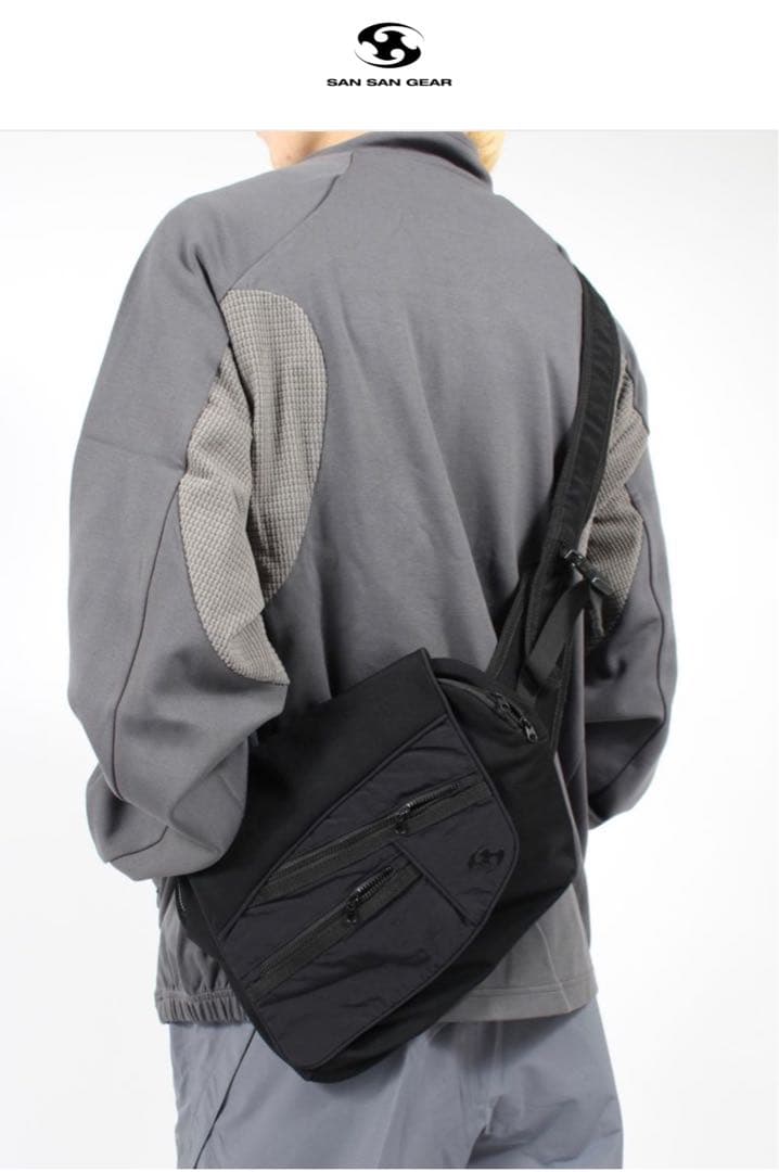 【24AW】ポケット クロス バッグ POCKET CROSS BAG ブラック SAN SAN GEAR - 【24AW】ポケット クロス バッグ / POCKET CROSS BAG