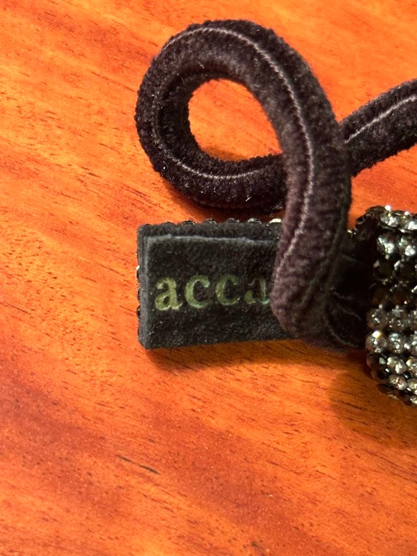 ACCA アッカ￼￼黒リボンスワロスキージェムヘアゴム