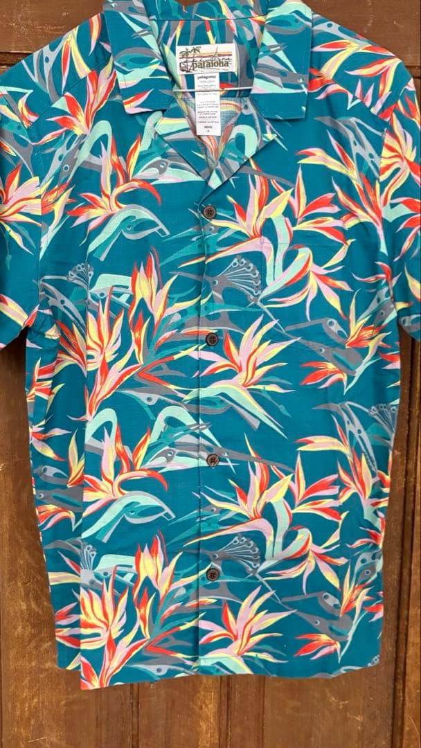patagonia アロハシャツ パタロハ 極楽鳥花 復刻モデル 美品 M 87年 極楽鳥花 patagonia パタロハ パタゴニア アロハシャツ