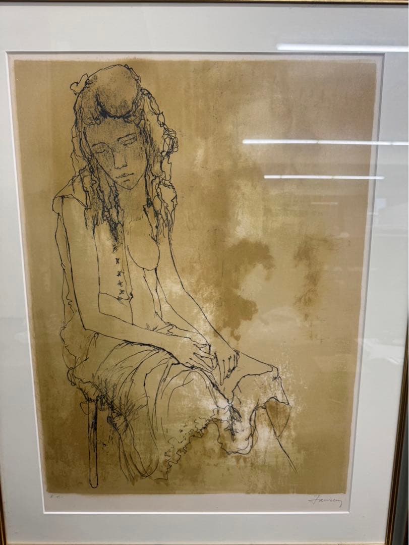 リトグラフ ジャン・ジャンセン ジャクリーヌ H.C 直筆サイン - メルカリ