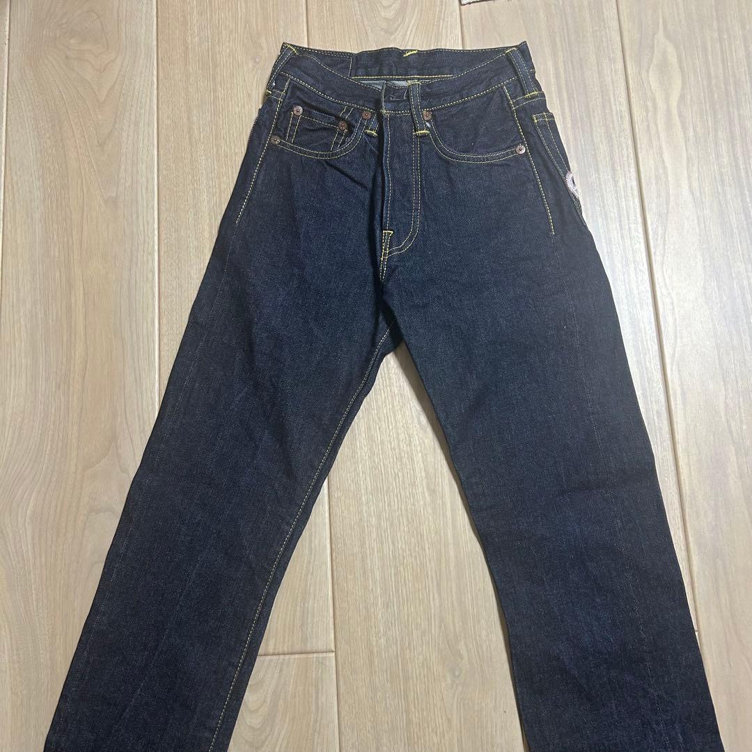Evisu ハート刺繍 ストレートデニム size24 - メルカリ
