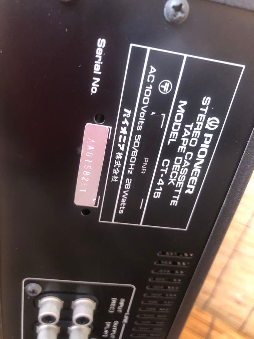 完美動品 PIONEER CT-415 カセットデッキ