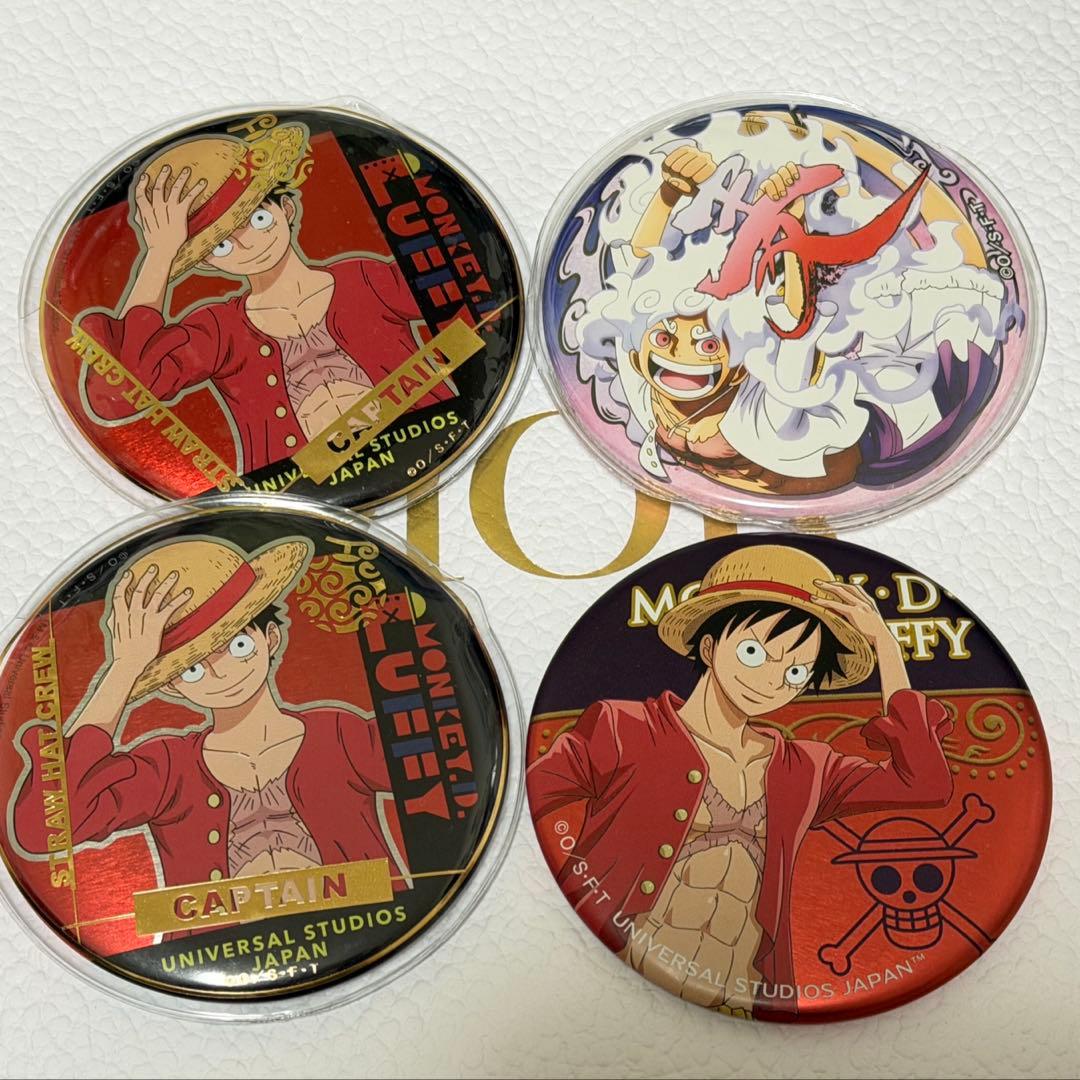 ONEPIECE ルフィ 缶バッジ 4個 - メルカリ