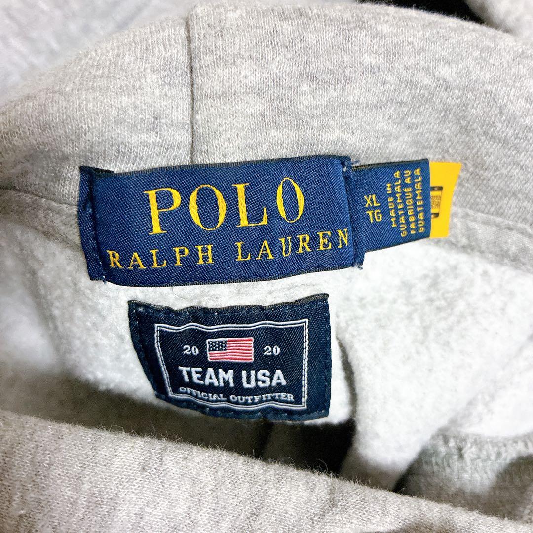 ポロラルフローレン 2020 ポロベア アメリカ星条旗 パーカー 現行 QRタグ
