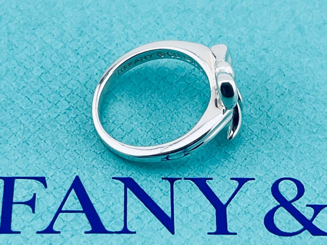 c924 オールド ティファニー 1990 リボン リング 925 約8.5号 - メルカリ