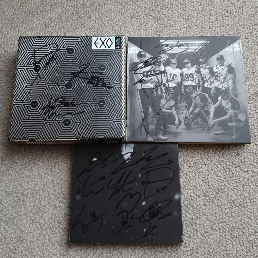 EXO　サイン入りCD EXO - EXO-K 全員分直筆サイン入りCDの通販 by happy life｜エクソなら