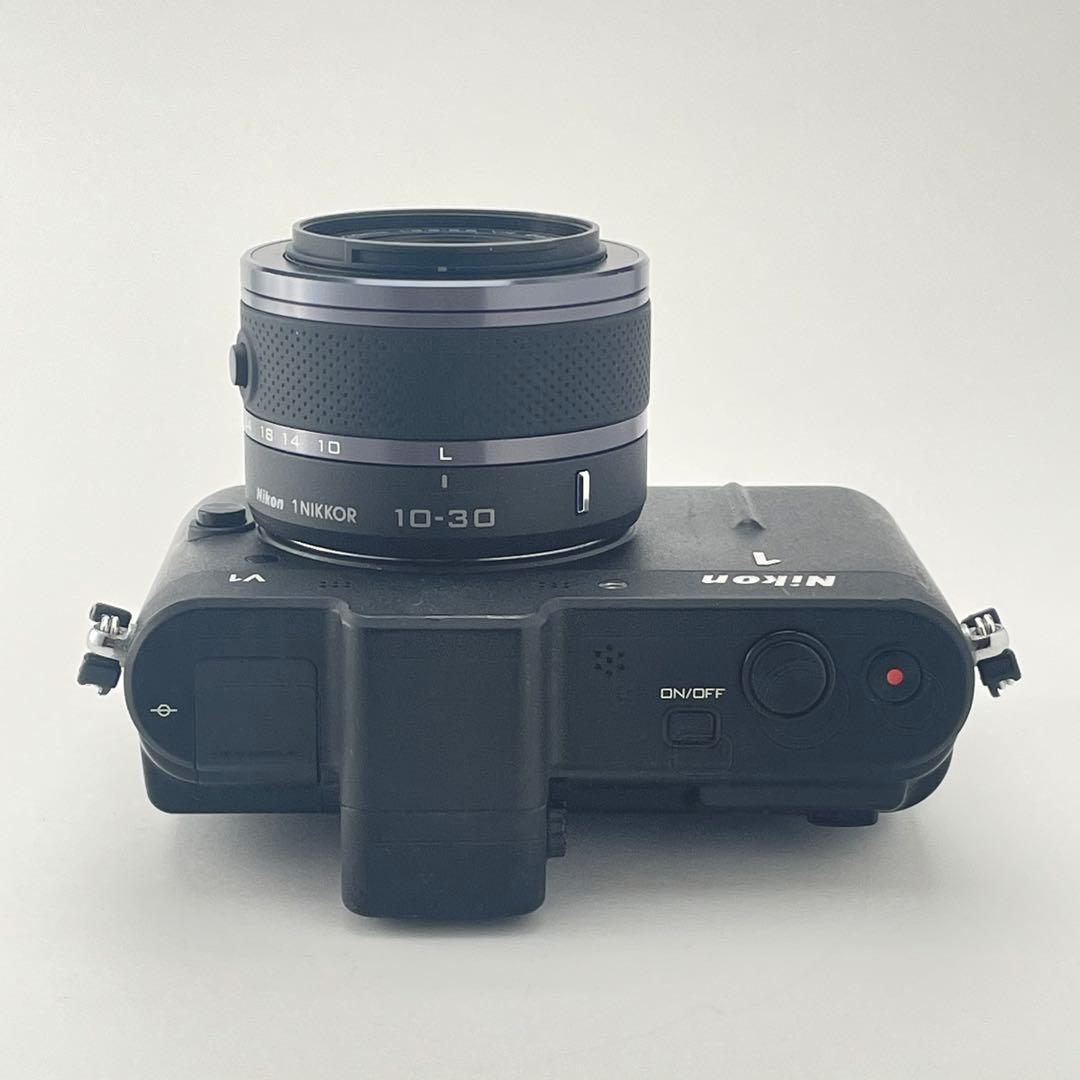 【ファインダー綺麗・返品保証】Nikon1 V1 ブラック 標準レンズキット