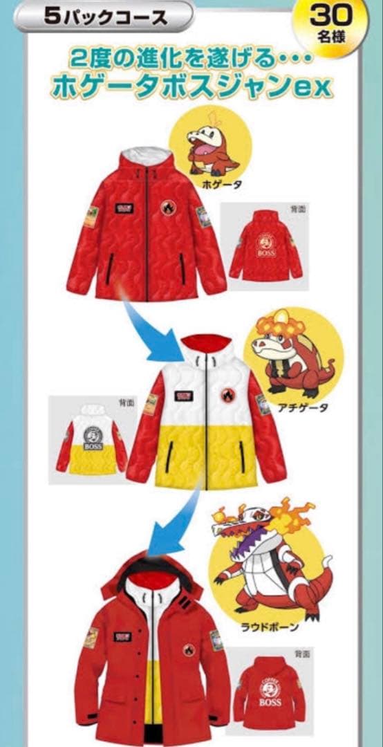 ポケモンカードコラボ ホゲータボスジャン ex BOSS 当選品 サントリー