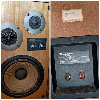 送料無料ジャンク1974年ヴィンテージTechnics SB-411 スピーカー