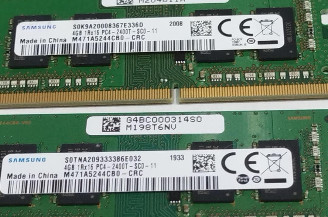 送料無料 DDR4 4GB × 10枚セット 2400 2666 SAMSUNG