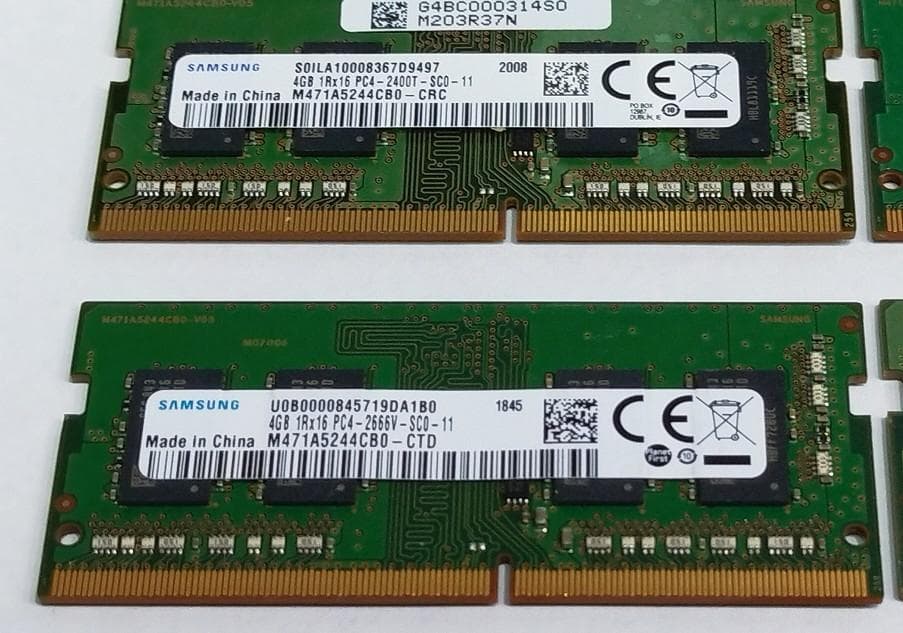 送料無料 DDR4 4GB × 10枚セット 2400 2666 SAMSUNG