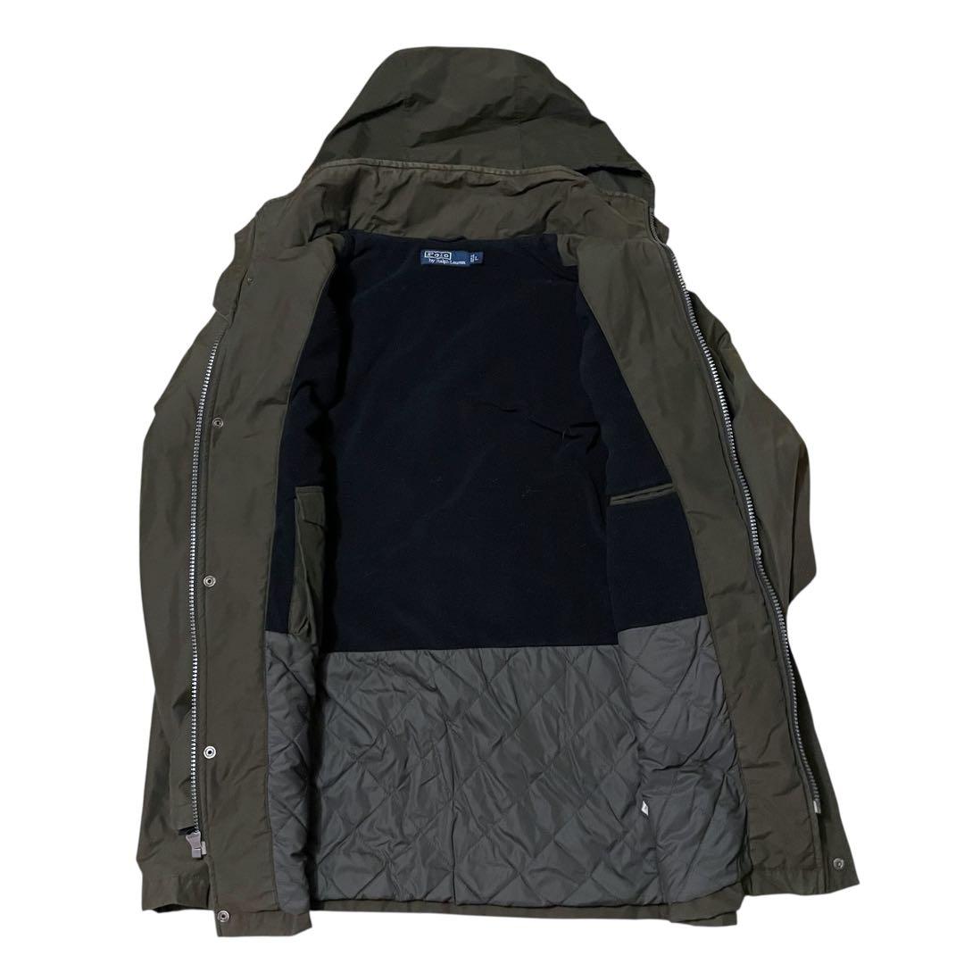 PoloRalphLaurenカーキ古着名作モッズパーカー軍モノサンプリング