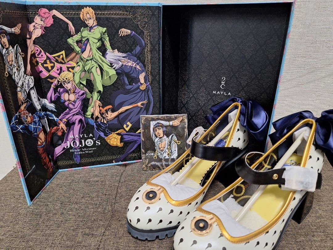 MAYLA　ジョジョの奇妙な冒険　黄金の風　ブチャラティ　リボンあり ジョジョの奇妙な冒険 黄金の風】MAYLA マイラ アイコニック シューズ