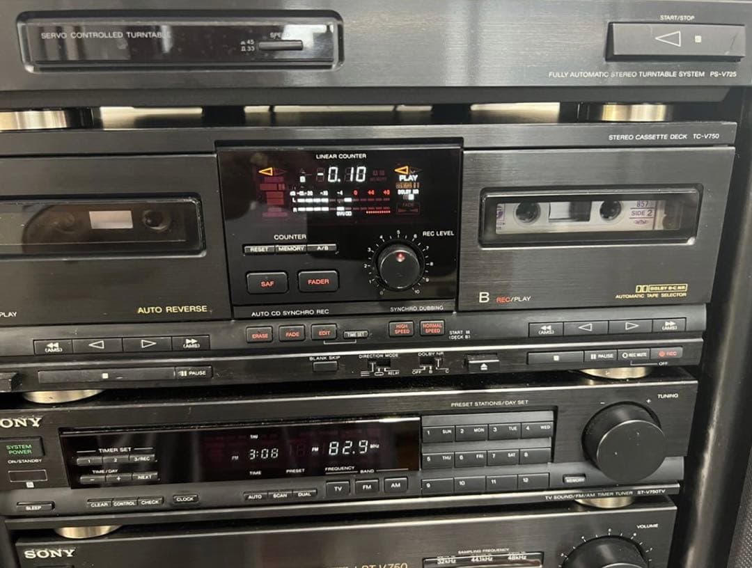 内蔵ブルーツゥース変更可能SONYリバティLBT-V750中古動作品レコード付き