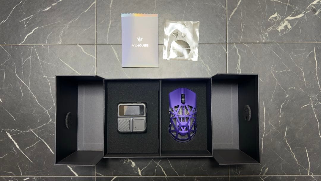 WLmouse beastX パープルカラー WLmouse Beast X Max Magnesium Wireless Mouse - 8KHz, PAW3395, 42g