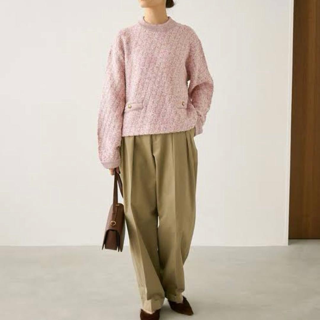 新品✨ヴェルメイユパーイエナ 23AW ツイード ニットプルオーバー