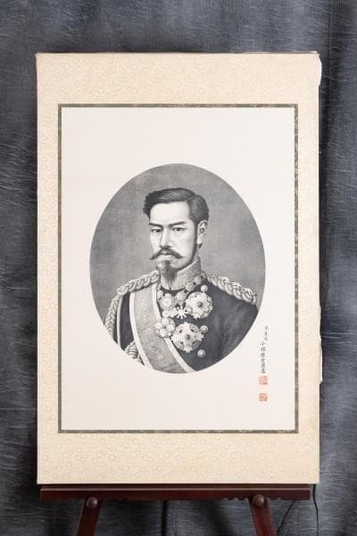 明治26年 ★『明治天皇陛下肖像画』★高精細な肖像画 ！ 約97×64cm 明治天皇御像 | ToMuCo - Tokyo Museum Collection