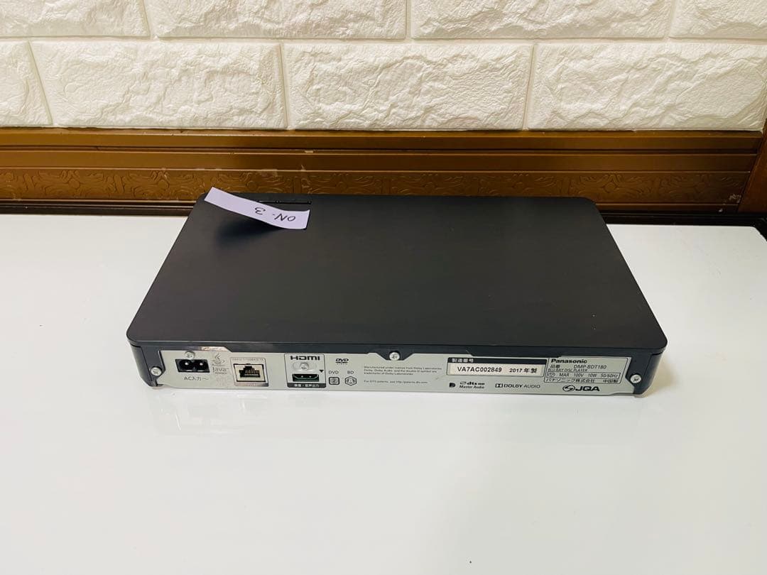 Panasonic 4K DMP-BDT180ブルーレイプレーヤー