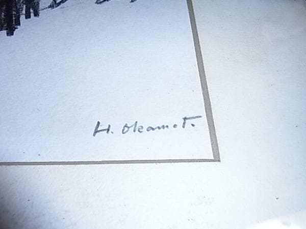 真作 美品 1975年作額装◆デッサン画 岡本半三『裸婦』55.5×45.5ｃｍ