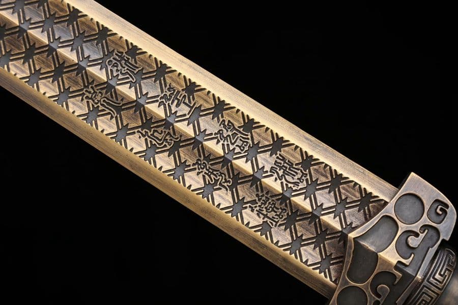 越王勾践剣-黄銅 古兵器 武具 刀装具 日本刀 模造刀 居合刀 - メルカリ