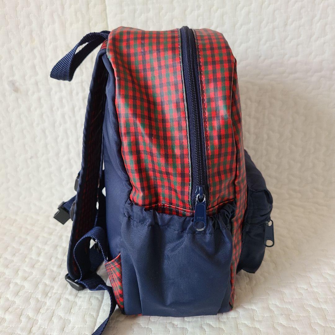 familiar リュック ファミリアチェック レッド ネイビー 刺繍 - メルカリ