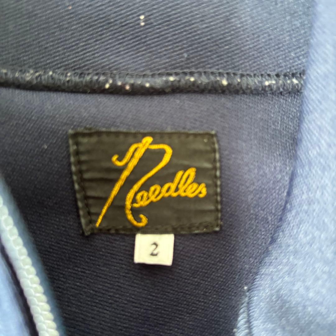 美品】ニードルス トラックジャケット ネイビー 2 刺繍ロゴ 7分丈 永野