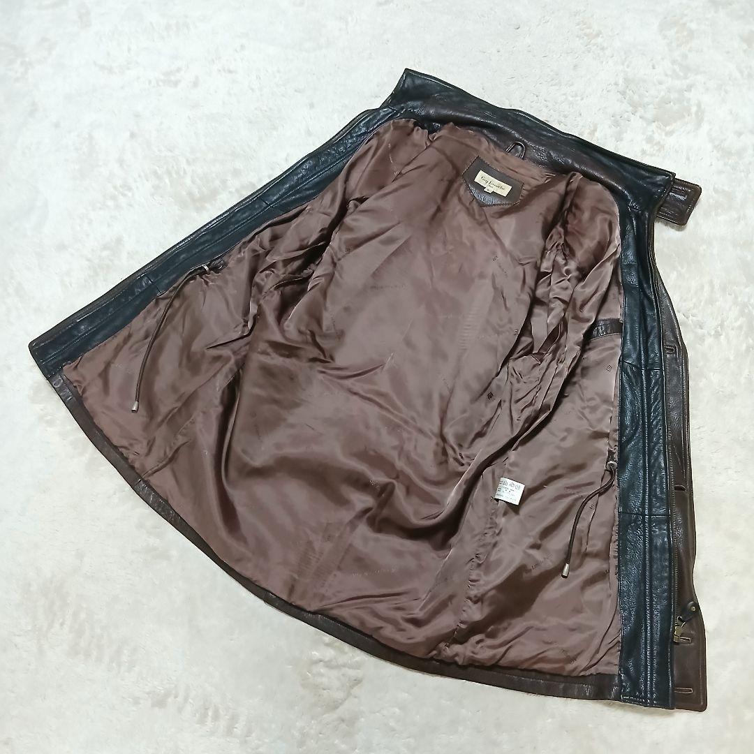 極希少/美品 Guy Laroche ヴィンテージ 鹿革 フィールドレザーコート