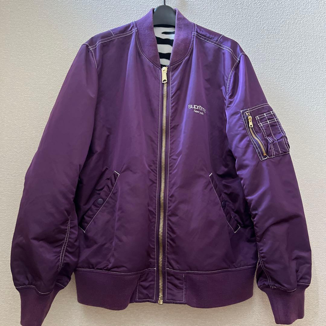 ￼ Supreme シュプリーム　リバーシブル　MA-1　ジャケット　ブルゾン FW22 Supreme Faux Fur Reversible MA-1 - シュプリーム MA-1 (Supreme