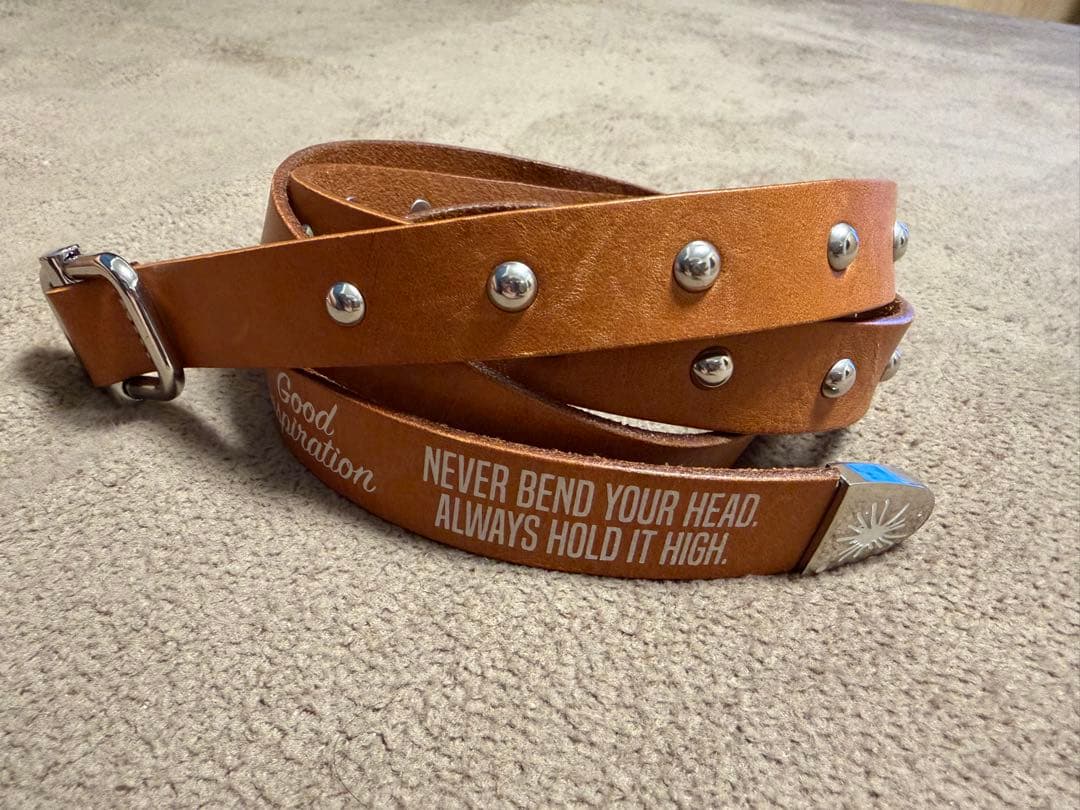 GU×MIHARAYASUHIRO レザーロングナローベルト ブラウン - メルカリ