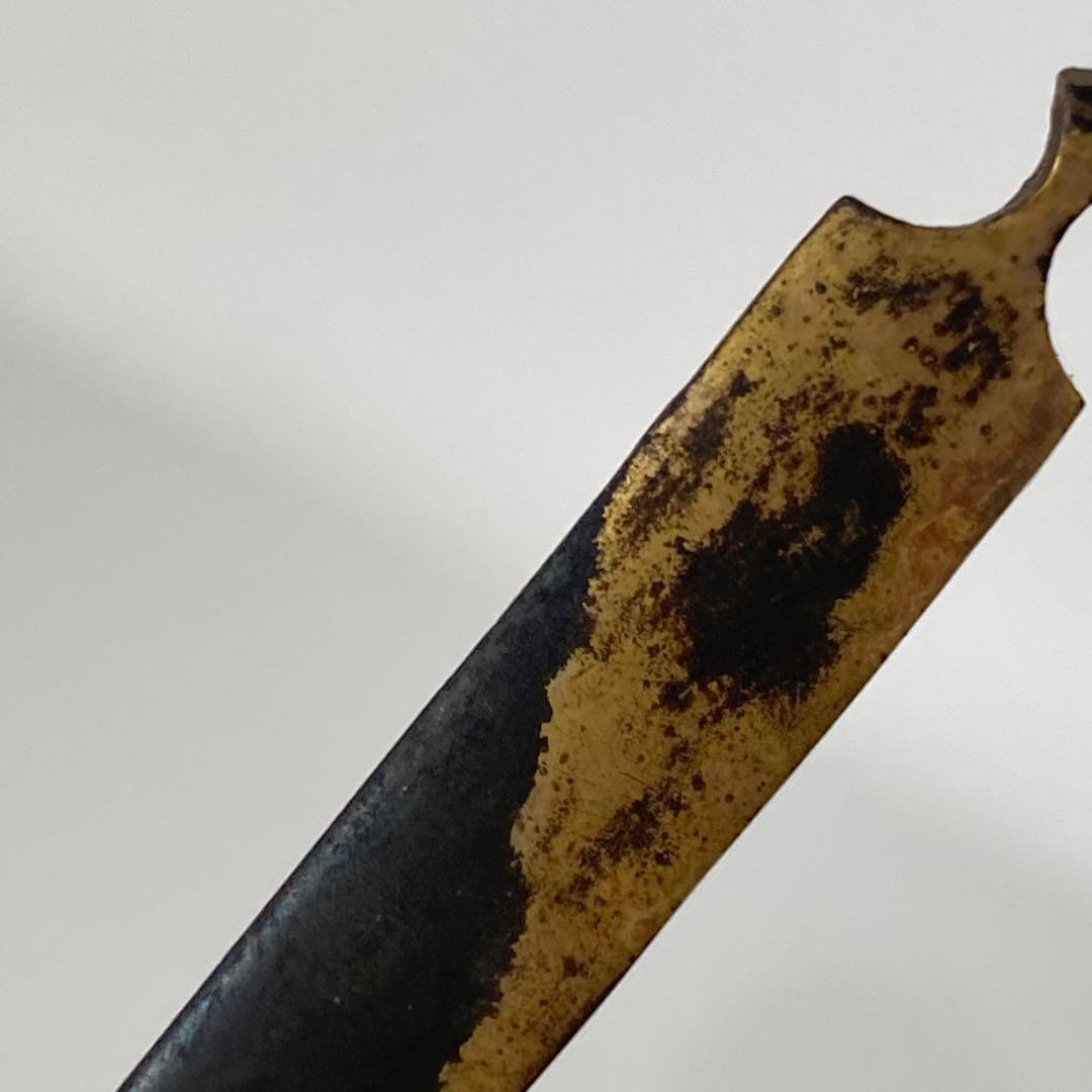 121804 アンティーク金工 刀剣 勝ち虫 蜻蛉 かんざし - 武具どこで