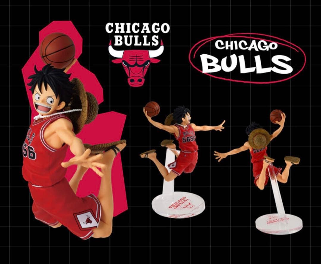 ワンピース NBA ルフィ フィギュア ロサンゼルス レイカーズ シカゴ