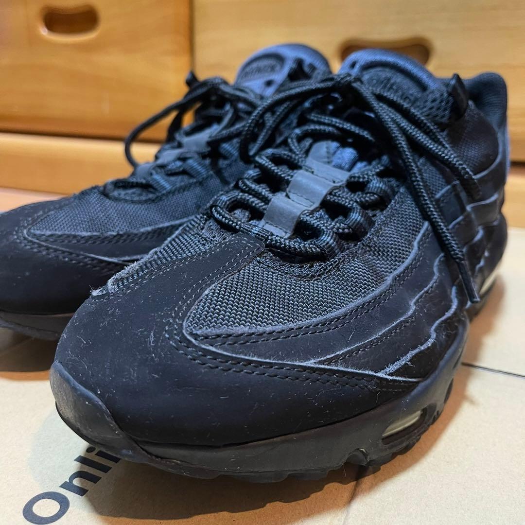キムタク着！ ナイキ エアマックス95 トリプル ブラック オール 黒