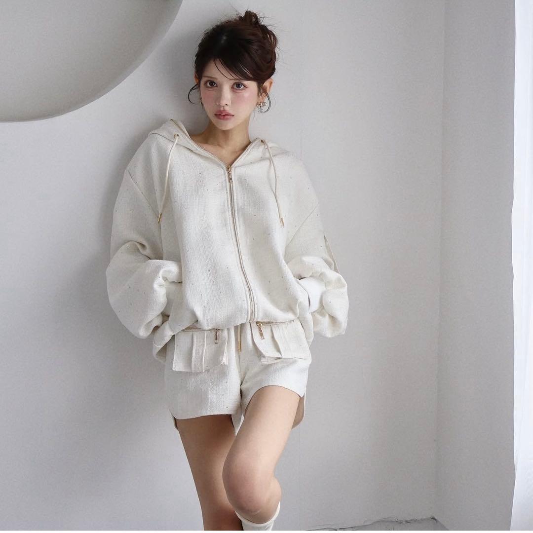 randy ツイードカーゴセットアップ - メルカリ