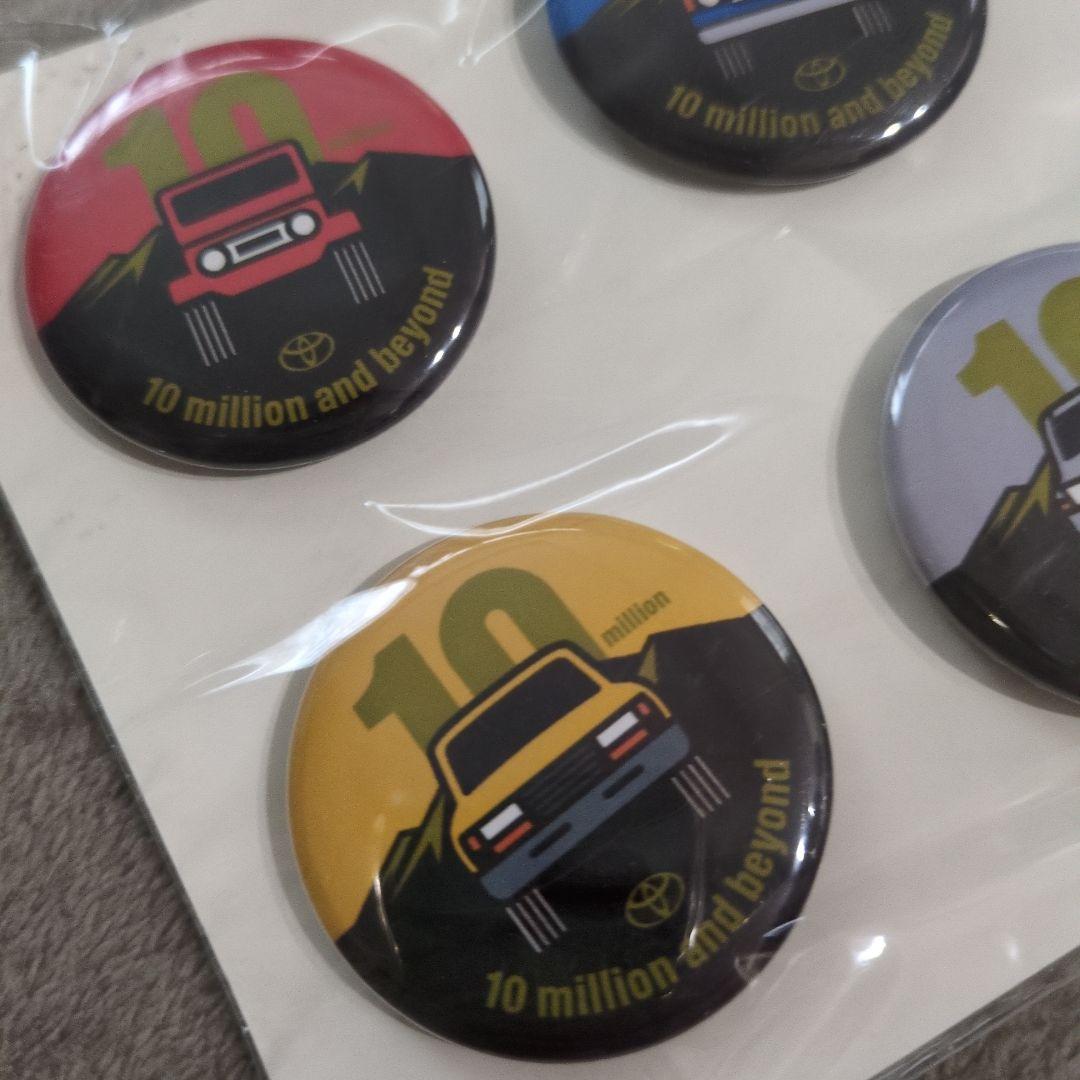 ランドクルーザー ランクル トヨタ 缶バッジ 10百万台達成 6個セット