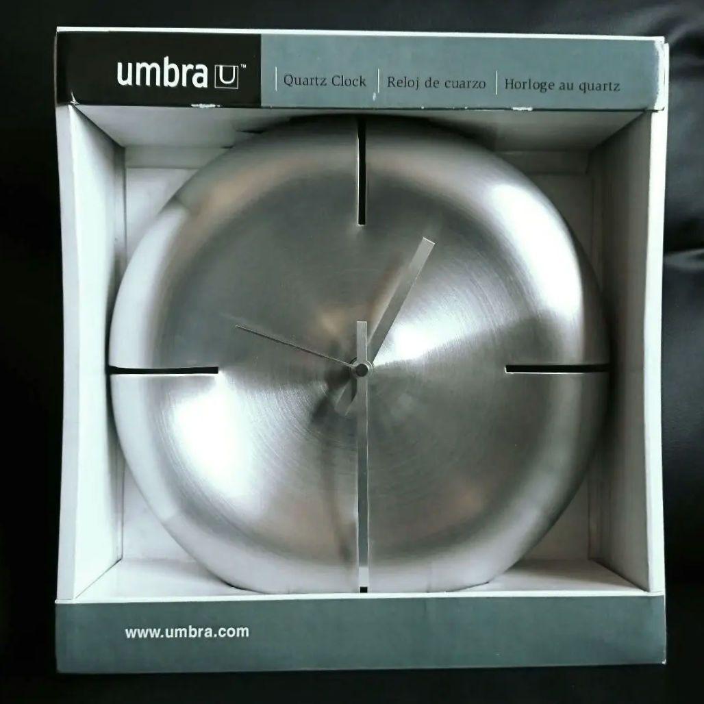 希少】90s umbra(アンブラ) アルミニウム 壁掛け時計