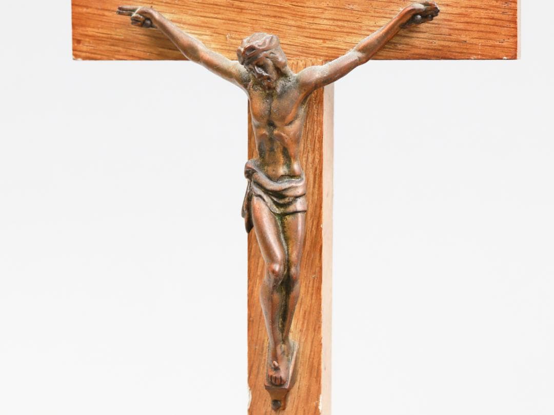 INRI 木製十字架 磔刑のイエス・キリスト像 十字架の道行 - メルカリ