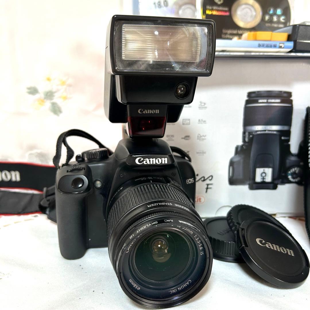 最終処分‼️美品Canon EOS KISS F 純正ストロボ付 デジタルカメラ
