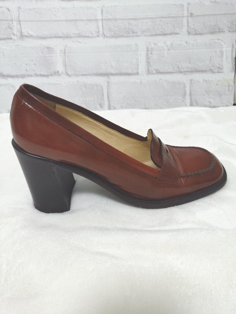 MIU MIU ミュウミュウ ブラウン ヒール パンプス 23.5cm