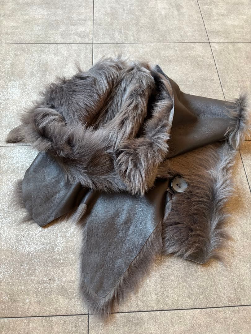 KARL DONOGHUE ムートン レザー ファーショール