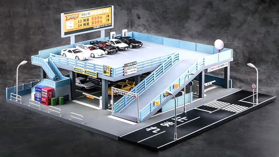 拓意 XCARTOYS 立体駐車場 1/64 ジオラマ 1層2段駐車場 - メルカリ