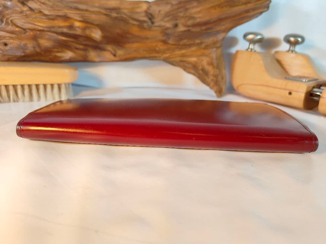 コードバン】プレリーギンザ 高級コードバン長財布 バーガンディー色