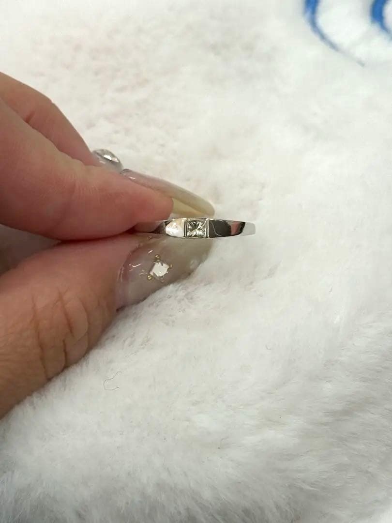 k18wg 0.15ct 1.7g ダイヤリング