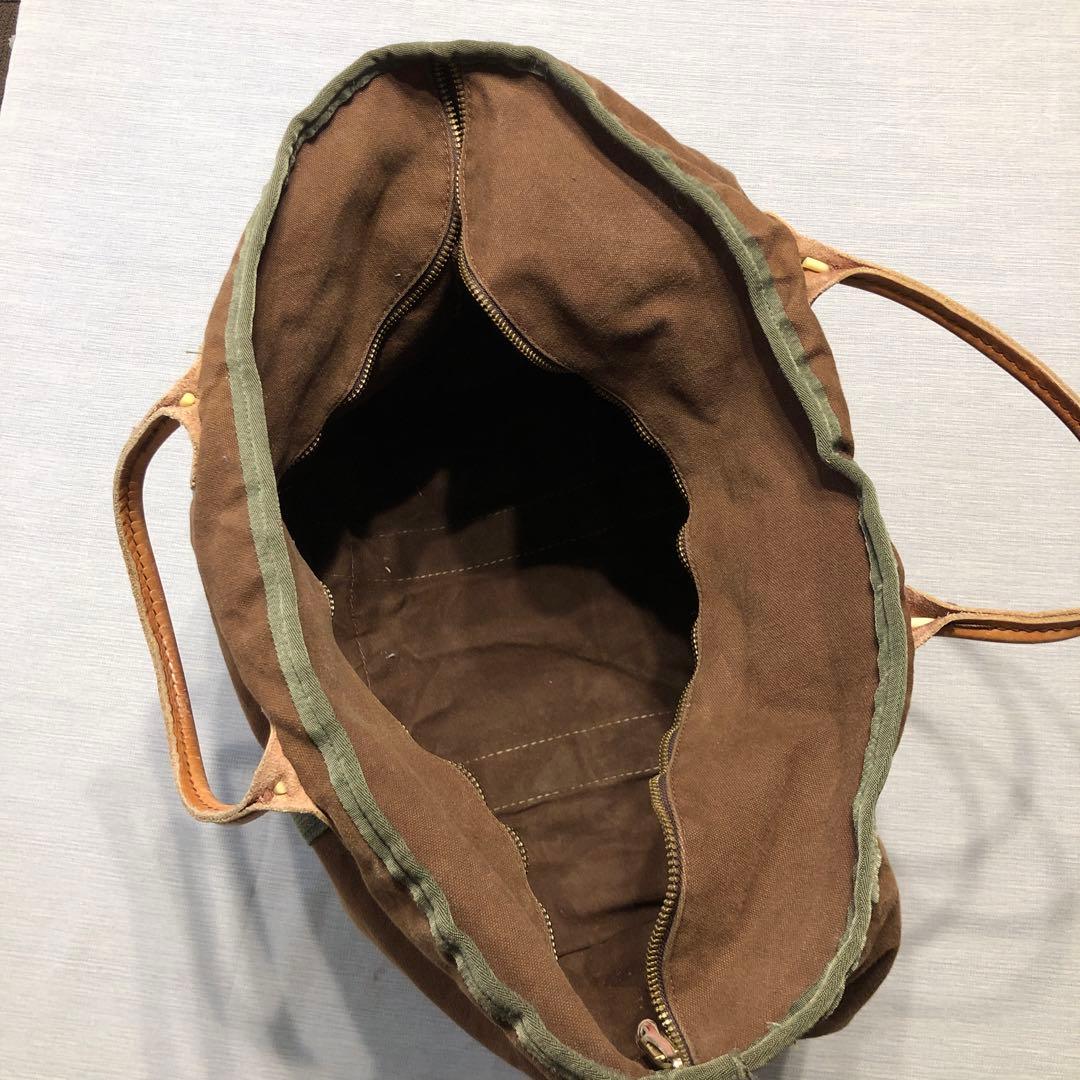 L.L.Bean キャンバス トートバッグ レザーハンドル ヴィンテージ