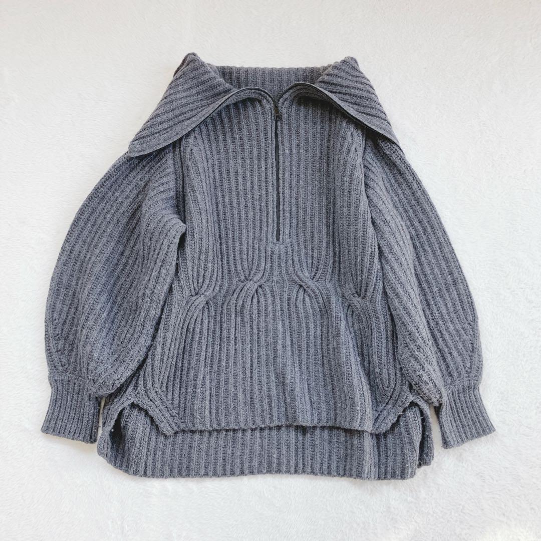 MACHATT マチャット ハイネック タートルネック ウール ニット 2way