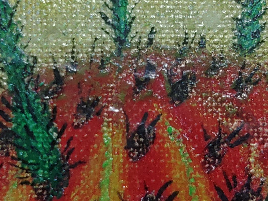 幸福のサボテン 生命エネルギー 佐藤正二朗作 油彩画 かわいいサボテン